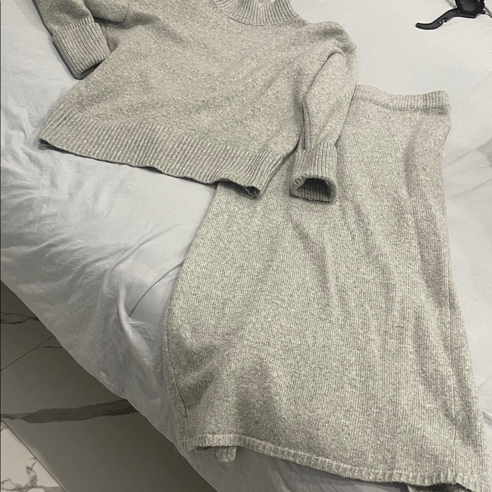 ASOS Light Gray Knit Skirt